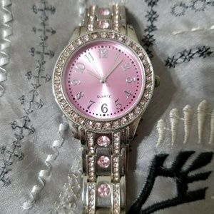 Pink and Silver Watch